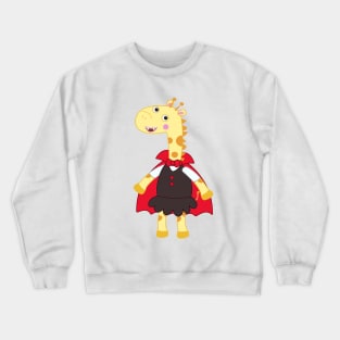 Sunny Giraffe - Vampire costume for Halloween Crewneck Sweatshirt